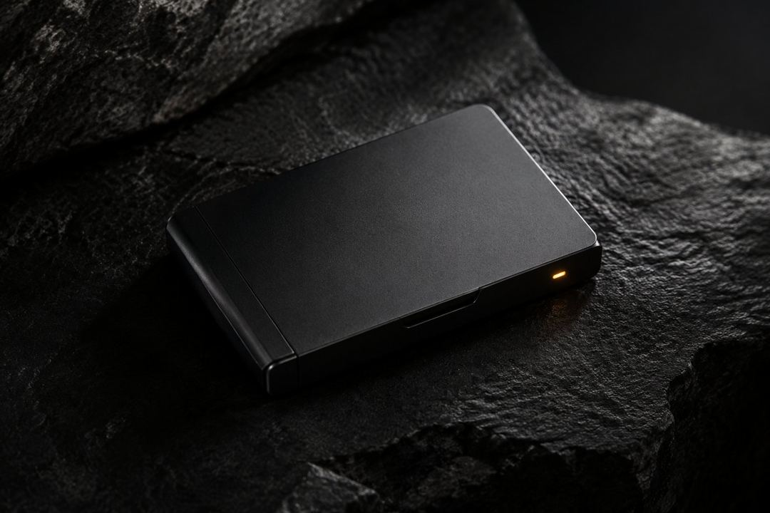 TempYX 一次性邮箱：暗色金属匣与琥珀色指示灯